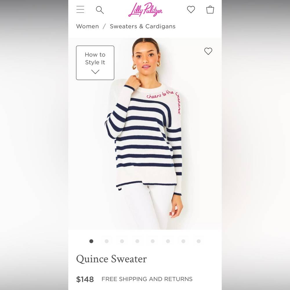 NWT Lilly Pulitzer Quince Sweater